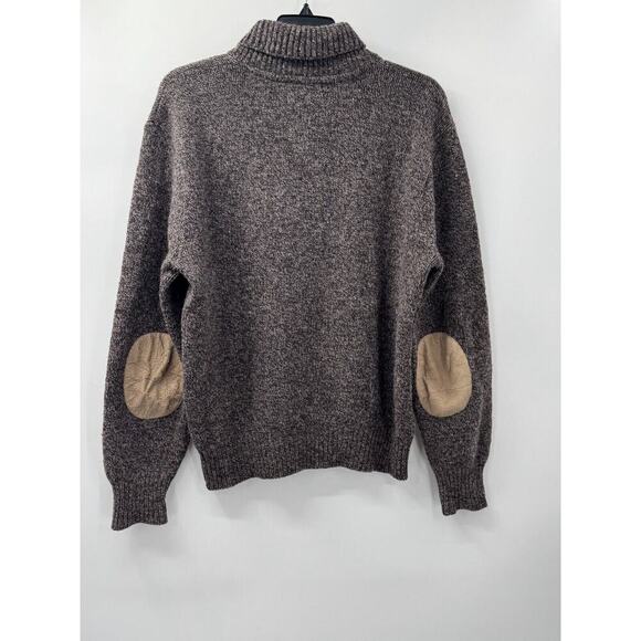 Vintage Pendleton Sweater Men's XL Gray‎ Wool Elbow Patch Shawl-Collar Pullover - Picture 5 of 6